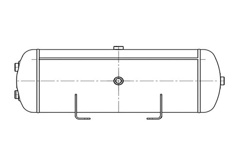 Vzduchojem 40l / 276 x 770 / 12,5 bar, Alu