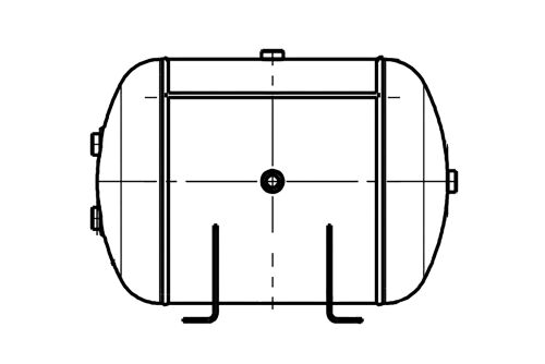 Vzduchojem 60l / 396 x 592 / 11,0 bar, Alu