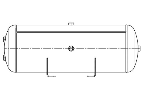 Vzduchojem 60l / 310 x 898 / 11,0 bar, Alu