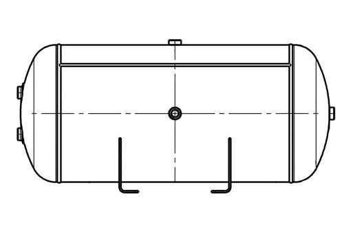 Vzduchojem 100l / 396 x 909 / 11,0 bar, Alu