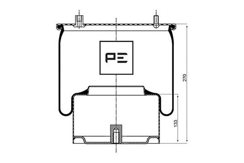Měch pérování DAF 836MK1 kompl.  přední ze ZN